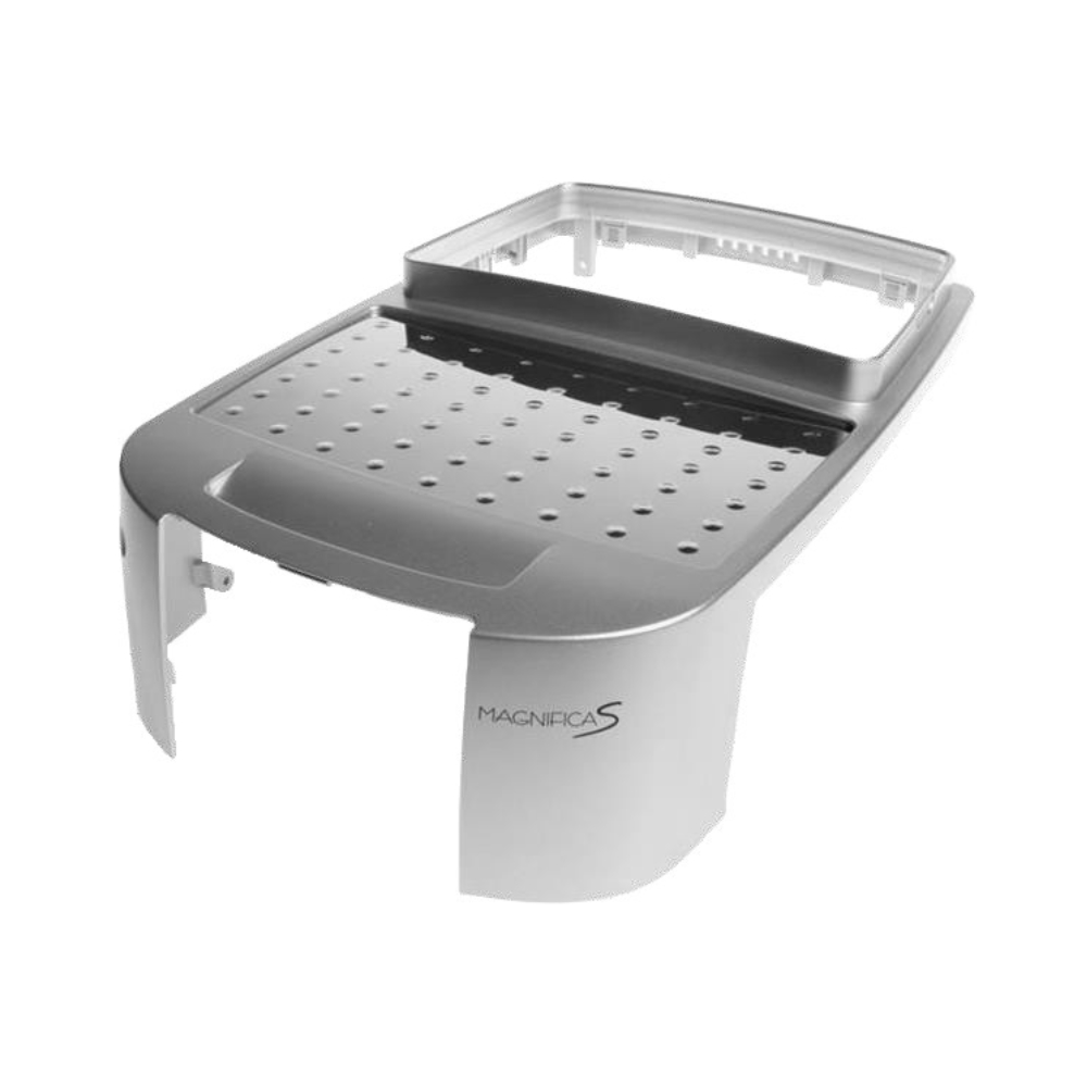 Delonghi Verschluss / Gehäusedeckel silber